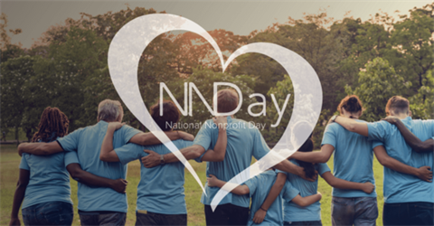 National Non-profit day image with people with their arms around each other