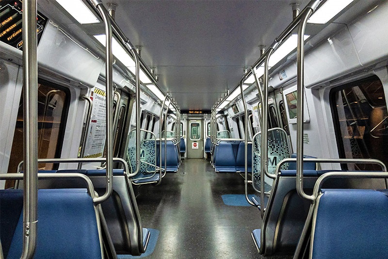 Metrorail train car interior